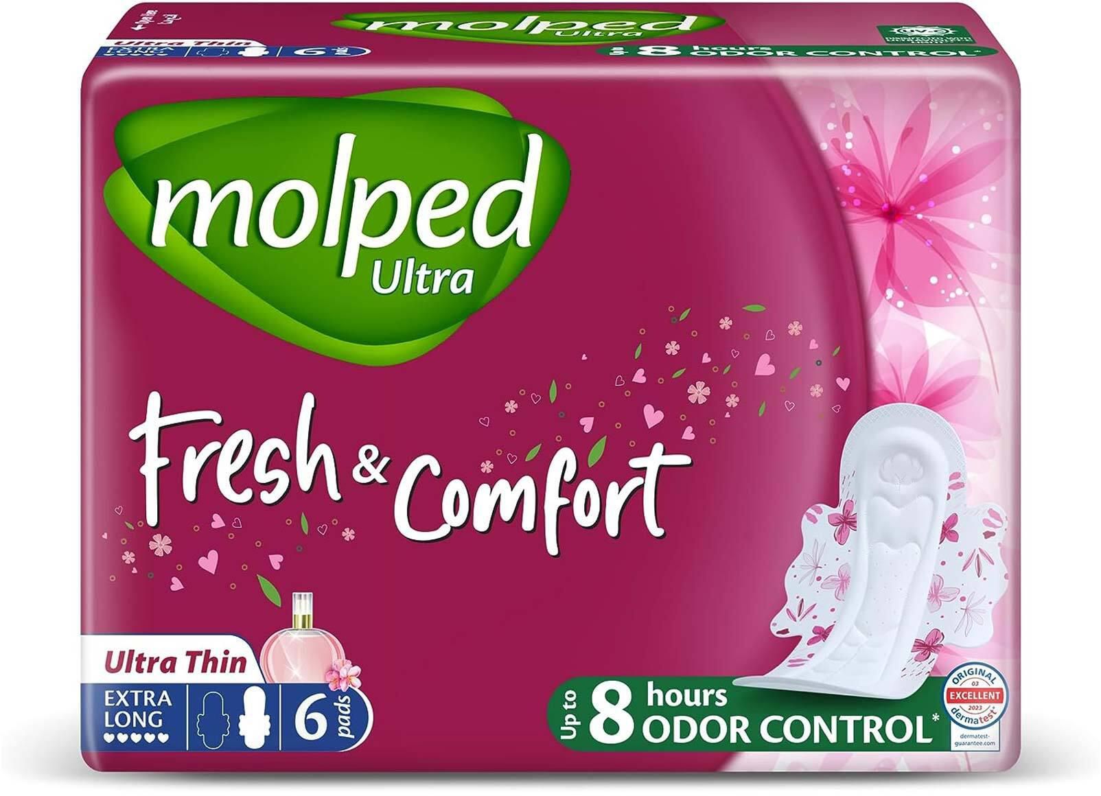 Molped Ultra Fresh &amp; Comfort Pads - Extra Long - 6 Pads