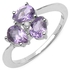 Glee Woman's Sterling Silver Amethyst Ring - Size 7 [JZ256]