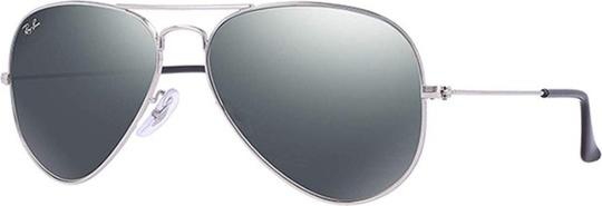 Unisex Grey Aviator Sunglasses with Silver Frame