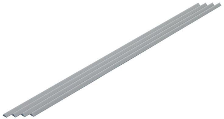 4.0 x 4.0mm Plastic Triangle Bar Gray (4.0 x 4.0 x 250mm long) (4 pieces)