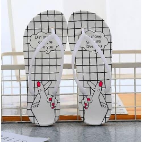 Female Comfortable Unique Design Slippers - Flip Flop - White