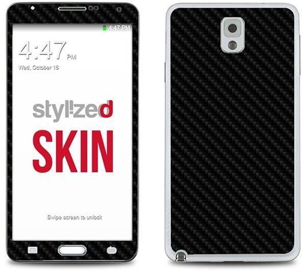 Stylizedd Premium Vinyl Skin Decal Body Wrap For Samsung Galaxy Note 3 - Carbon Fibre Black