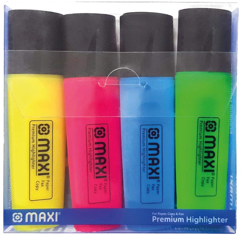 Maxi Premium Highlighter Multicolour 4 PCS