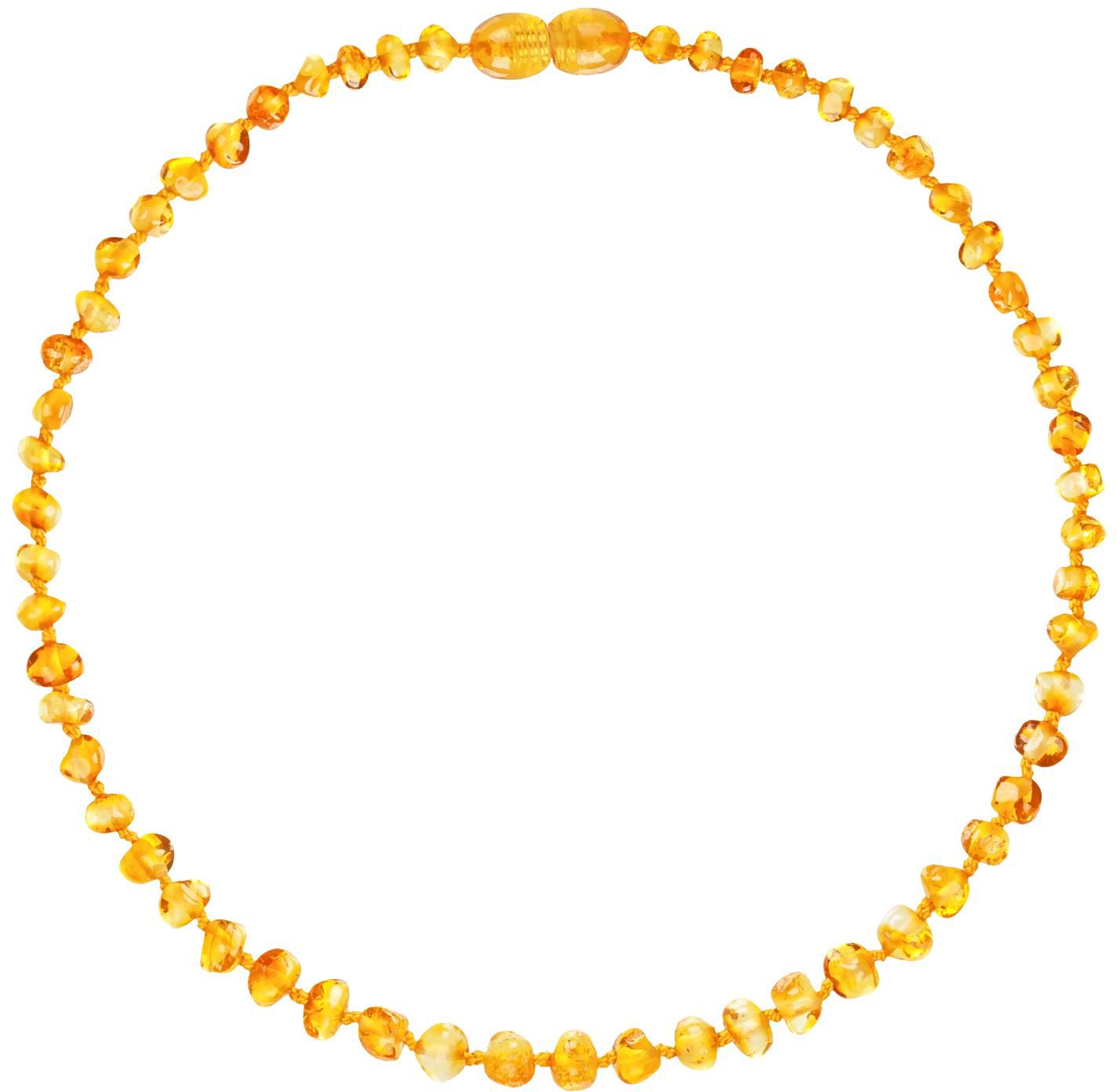 Made By Nature - Premium Amber Baby Teething Necklace Honey- Babystore.ae
