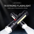Metal LED Flashlight, Strong Light, Water And Dust Resistant