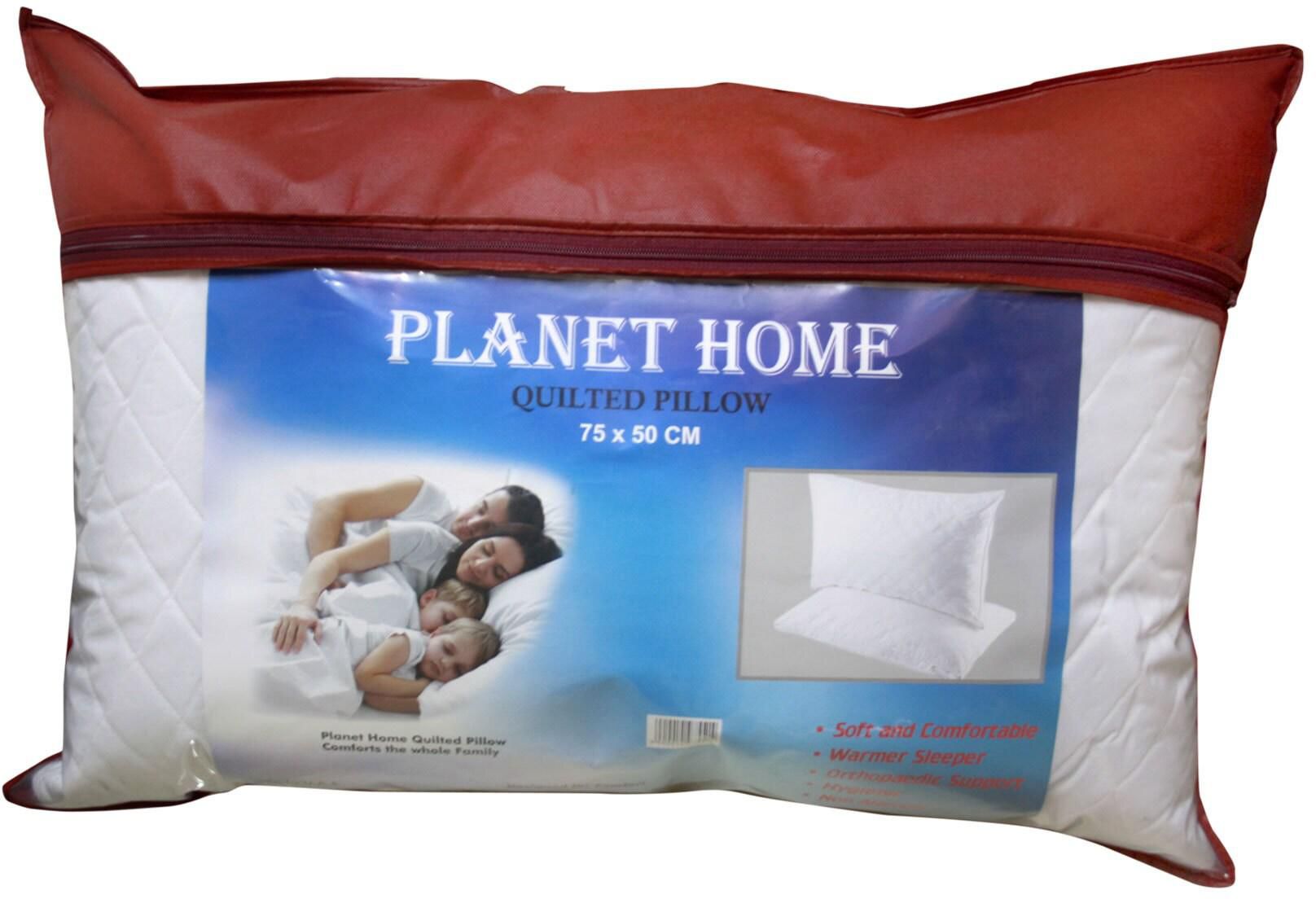 Planet Home Quilted Pillow MP080047 White 50x75cm