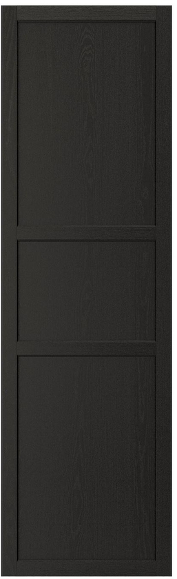 LERHYTTAN Door - black stained 60x200 cm