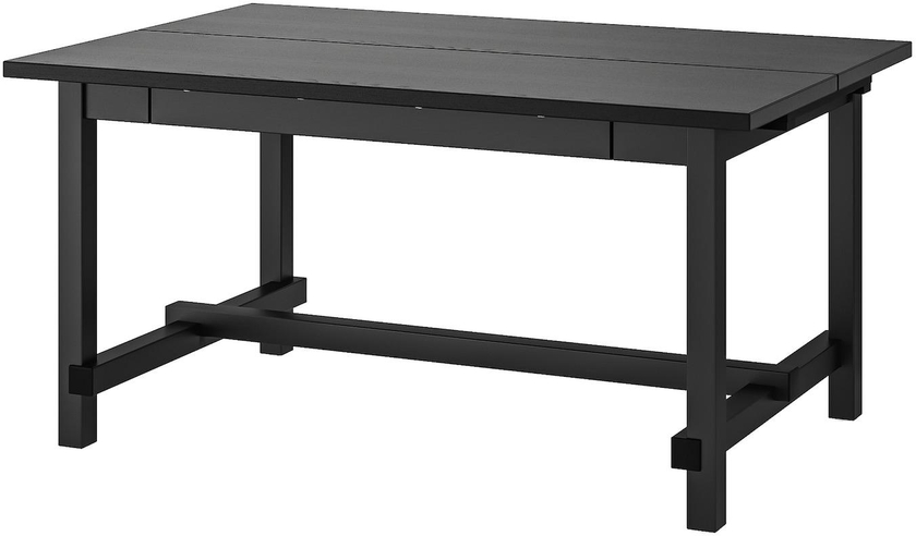 NORDVIKEN Extendable table - black 152/223x95 cm