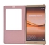 Huawei Mate 8 Case Cover , Premium PU Leather Window View Flip , Rose Gold