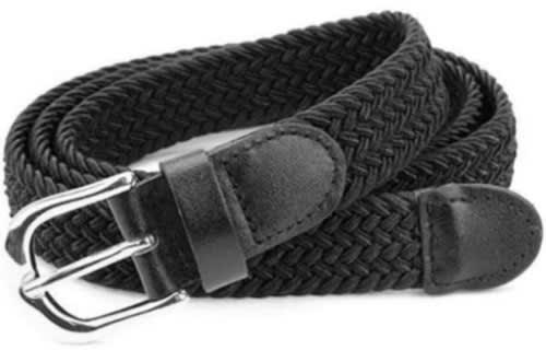 Elastic Braided Belt For Boys And Girls - Black