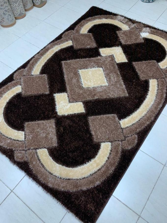 shaggy Centre Rug(4*6ft\5*7ft)brown, Brown