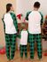 Kids Merry Christmas Dog Printed Plaid Raglan Sleeves Tee Pajamas Set - 4 - 5 Years