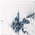 لوحة فنية من قماش الكانفاس بإطار مخفي بنمط مدينة أسود/ أبيض/ رمادي 50 x 50سنتيمتر