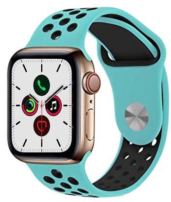 Dot Pattern Silicone Replacement Band For Apple Watch Series Green