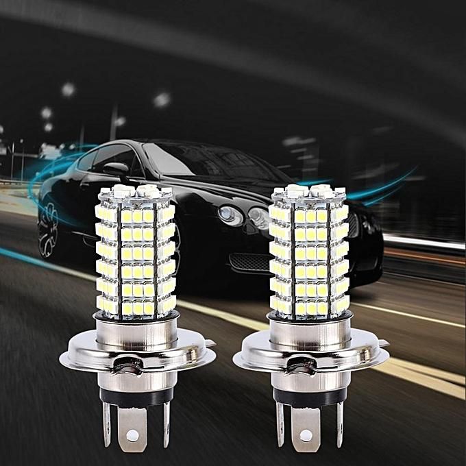 2x H4 120 SMD LED Car Light Bulb Hi/Low Beam Fog Headlight 9003 HB2 Lamp 6500K