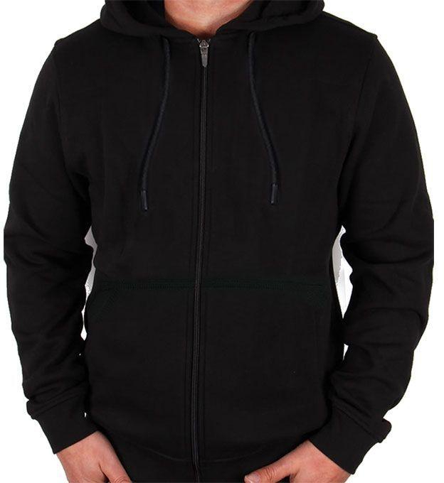AKAI Zipper Cotton Hooded Sweatshirt First Rate - Black