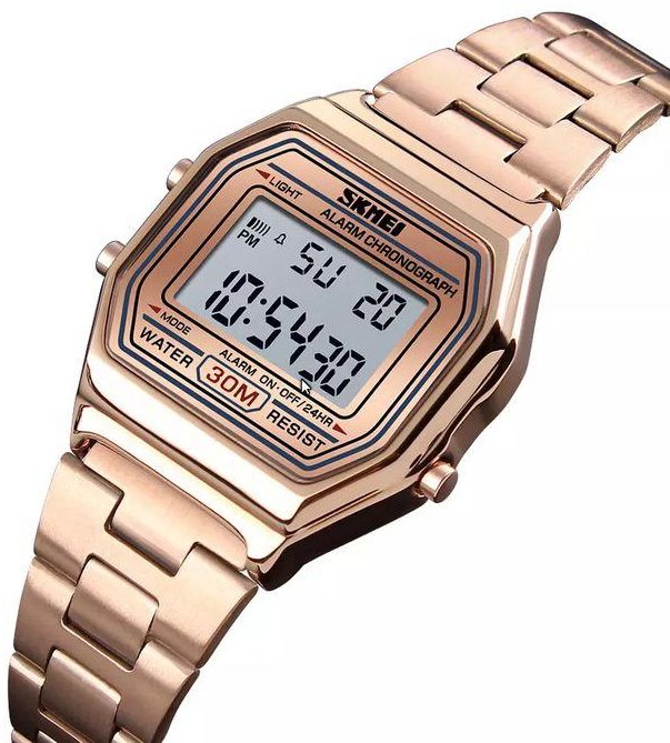 Skmei SKMEI Digital Watch Quartz Waterproof Wristwatches Copper 1415