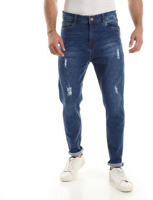 Casual Pants Jeans For Men (carot, Dark Blue)