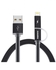 Remax Charge/Sync 2 In 1 Universal Cable - 120CM - Set of Two - Black