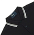 Fred Perry Polo Shirt For Men, Black , Size M , M3600