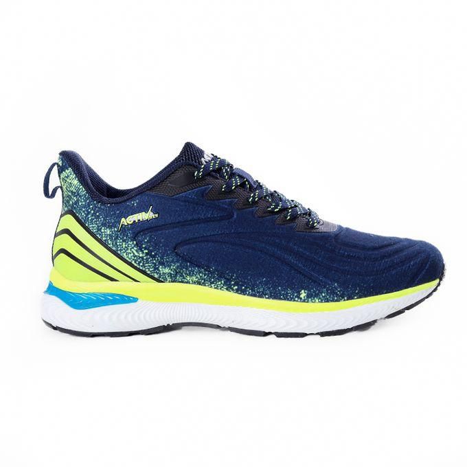 Activ Splatter Details Navy Blue & Yellow Lace Up Sneakers