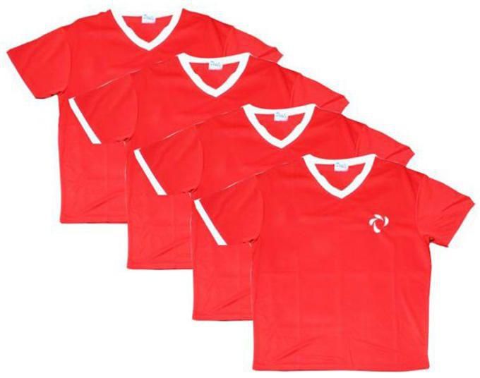 Didos DMTS-014 Men V Neck Team Shirt - Set Of 4 - Medium