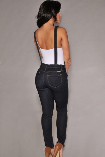 b'Women Skinny Fashion Pencil Pants Rompers, Pencil Jeans Overrall  Jumpsuit, Black' price from lestyleparfait in Kenya - Yaoota!