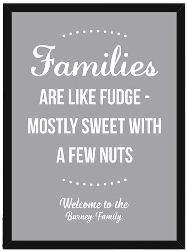 Spoil Your Wall Quote Wall Poster With Frame Grey/White/Black 55x40cm