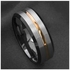 Fashion Men Matte Stripe Titanium Steel Band Ring Wedding Party Jewelry Gift