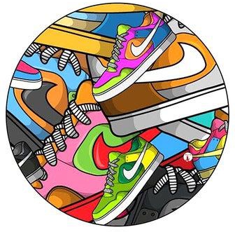 Shoes Print Mouse Pad Multicolour