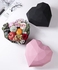 Red Dot Gift Diamond Heart Shape Flower Box Valentine&#39;S Day Love Acrylic Flower Box Preserved Flower Gift Box Rose Flower Gift Box (Full Black ( Not Transparent))