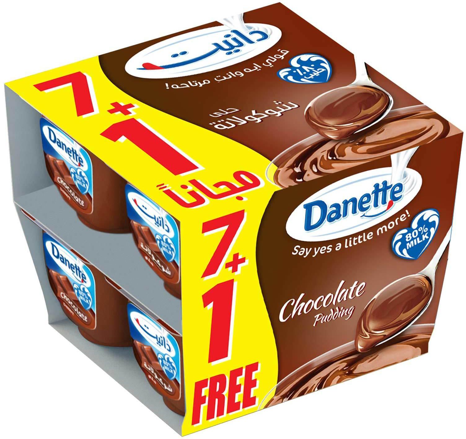Danette chocolate pudding 75 g x 7 + 1 free