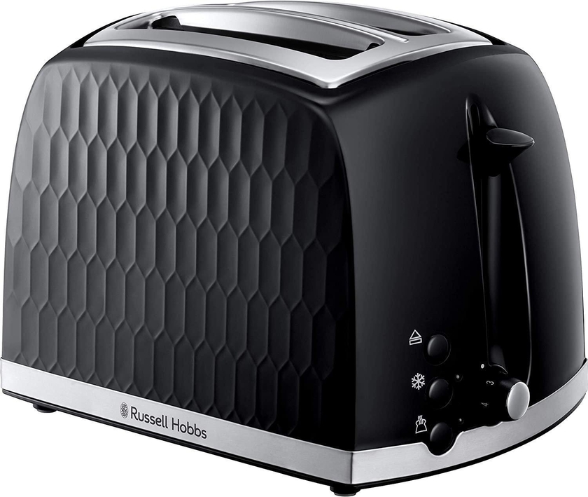 Russell Hobbs Honeycomb Toaster, 2 slice, 850W, Black