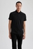 Defacto Man Slim Fit Polo Neck Short Sleeve Smart Casual Knitted Polo T-Shirt