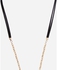 Style Europe Fox Metal Pendant Necklace - Black & Gold