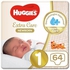Huggies new born size 1 value up to 5kg 64pcs - made in europe pack may vary