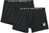 Santa Monica M608108A 2-Pack Cotton Rich Boxer Shorts for Men - L, Black