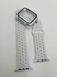 Band Silicon Strap Replacement & Case 2 In 1 For Apple Watch - 44mm - White/Grey