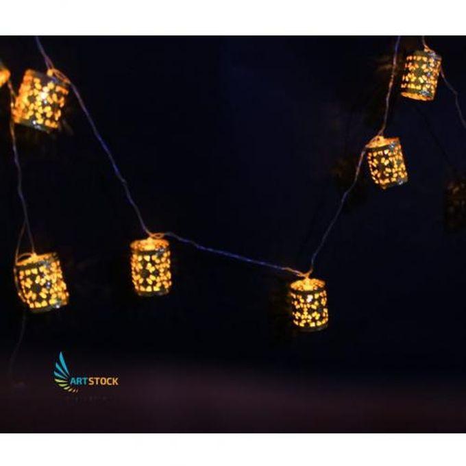 حبل نور رمضاني لون اصفر هادي ليد لديكور رمضان