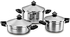 Korkmaz Diamond 6 Pcs Cookware Set, Silver, A1012