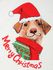 Kids Merry Christmas Dog Printed Plaid Raglan Sleeves Tee Pajamas Set - 3 - 4 Years