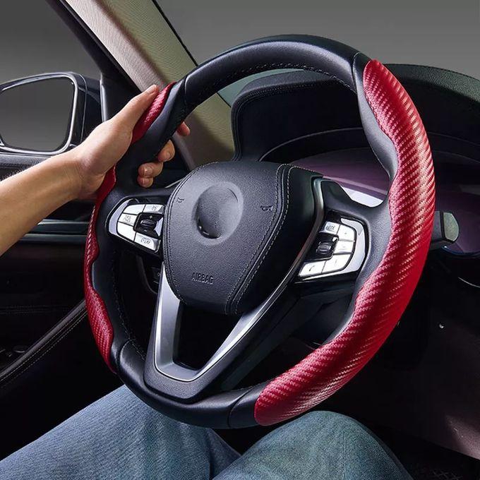 Car Steering Wheel Cover Carbon Fiber Universal Automobile