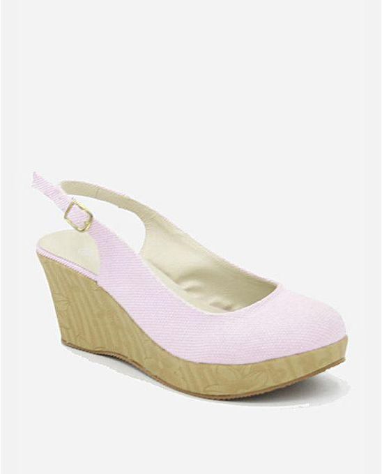 Tata Tio Closed Toe Wedged Sandals - Pink