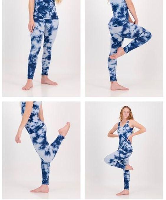 Blue Pants Tie Dye For Women - Jogger - Sweatpants - Stretchy - Slim