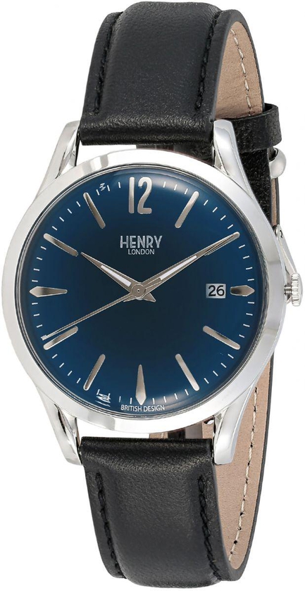 Henry London Unisex Blue Dial Leather Band Watch - HL39-S-0031