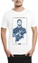 اي براند  Ibtms807 T-Shirt For Men - White تي شيرتات رجال  لون  ابيض مقاس - M