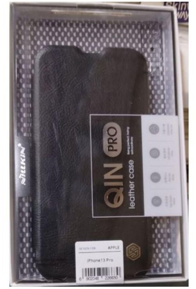 Nilkin Leather Flip Case For Iphone 13 Pro - Black