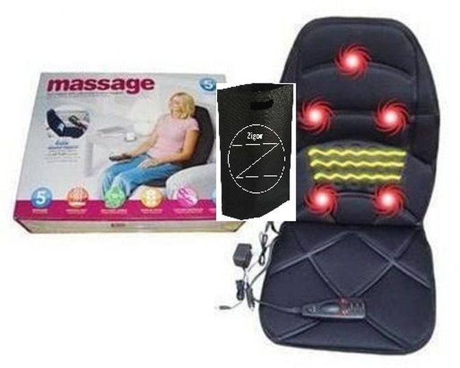 Seat Chair Massager For Home And Car - Black + Zigor Bag Special