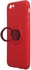 Auto Focus Back Cover With Magnetic Ring For Apple iPhone 6 - Red