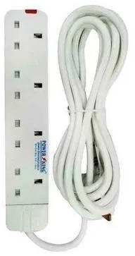Power King 4-Way Extension Cable - White